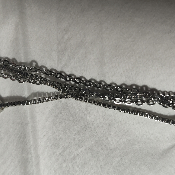 Blue Stone Silver Necklace with Ornate Design - Picture 10 of 12